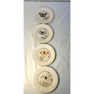 Marjolein Bastin Nature’s Journey Butterfly Plates Set of 4 Queens Porcelain 7.5